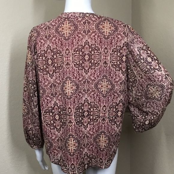 Madewell Kaleidoscope Print Drawstring Top C4 - Picture 4 of 9